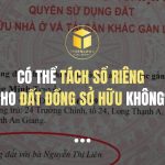 Có thể tách sổ riêng cho đất đồng sở hữu không?