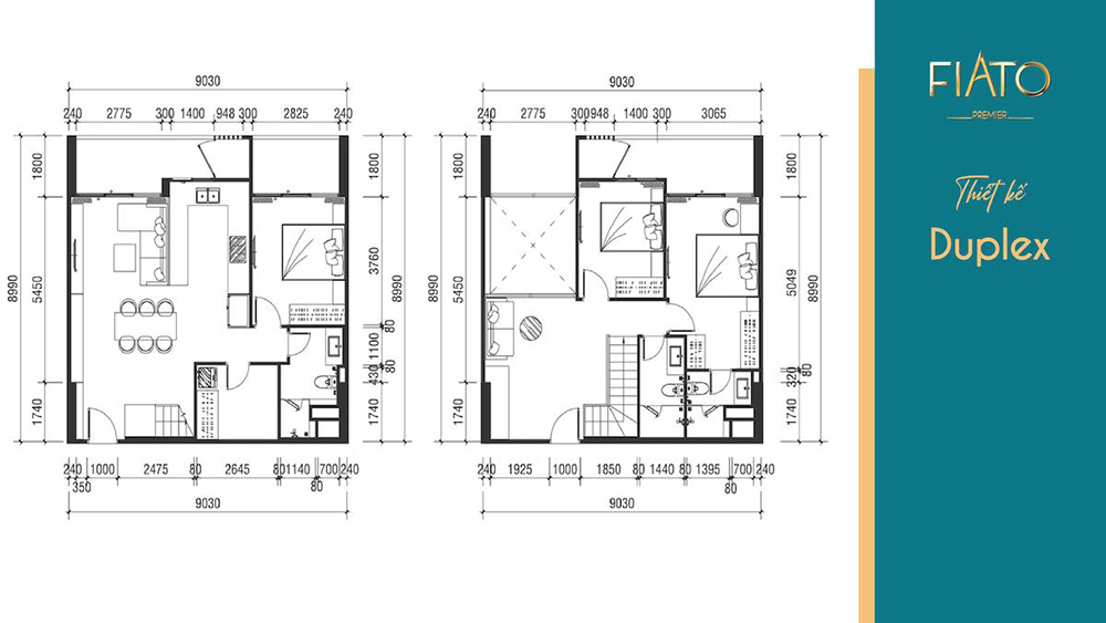 Thiết kế căn hộ Fiato Premier  duplex rộng thoáng